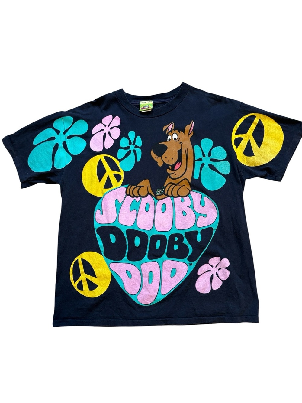 Vintage 1990s Cartoon Network Scooby Doo Graphic Tee Navy Multi Size L